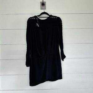 Iro Black Women’s 40 Silk Blend Abbie Mini Dress